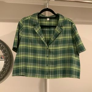 H&M -green plaid